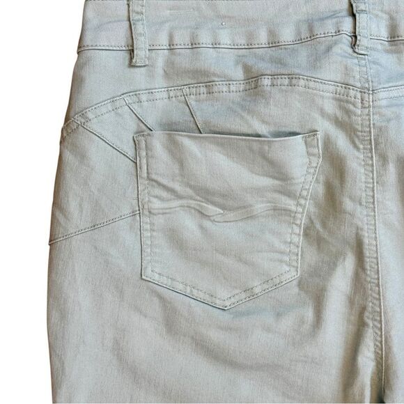 Blue Spice Green Gray Skinny Soft Denim Jeans Sz 18 - Picture 5 of 9